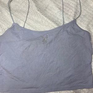 Playboy x pacsun baby blue crop top cami